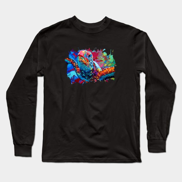 Giant Sea Turtle Long Sleeve T-Shirt by marengo